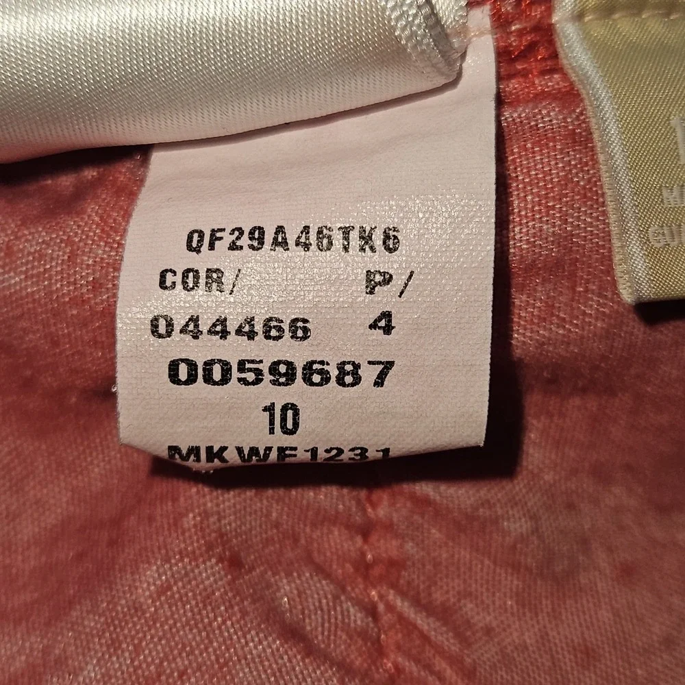 Michael Kors Skinny Jeans Women's Size 10 Red Stretch Denim Low Rise Trousers